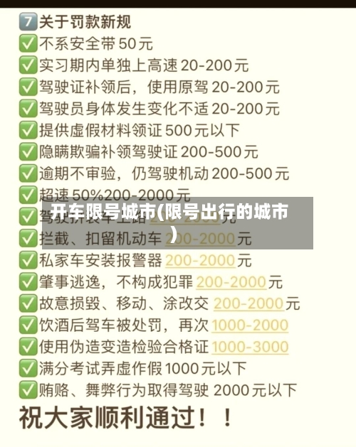 开车限号城市(限号出行的城市)