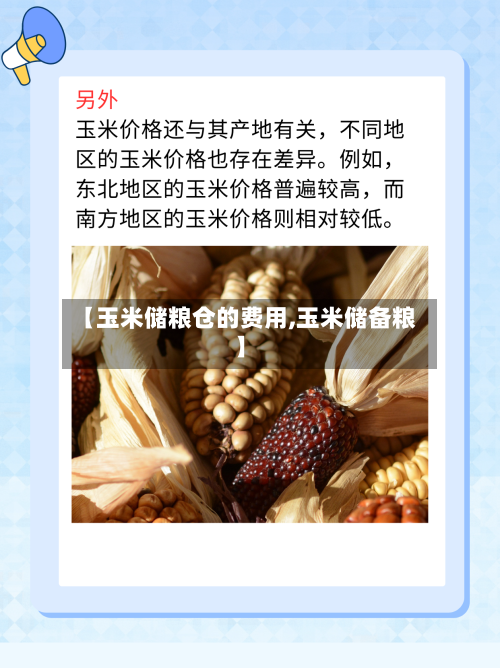 【玉米储粮仓的费用,玉米储备粮】