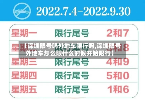 【深圳限号吗外地车限行吗,深圳限号外地车怎么限什么时候开始限行】