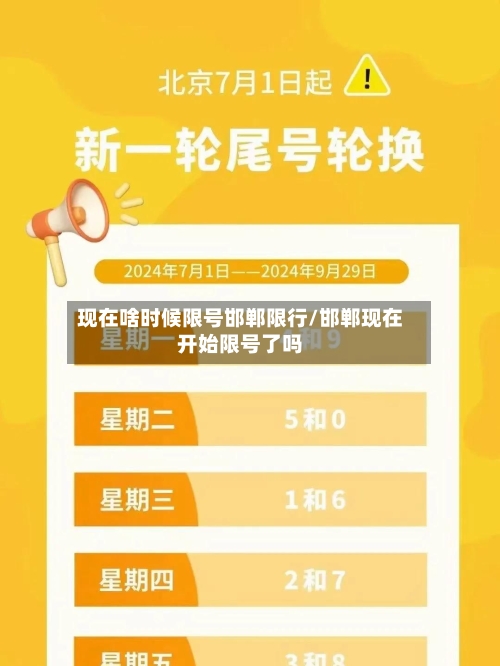 现在啥时候限号邯郸限行/邯郸现在开始限号了吗