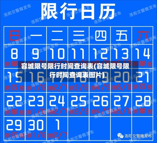 容城限号限行时间查询表(容城限号限行时间查询表图片)