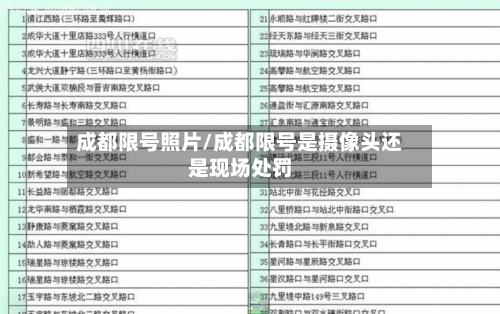 成都限号照片/成都限号是摄像头还是现场处罚