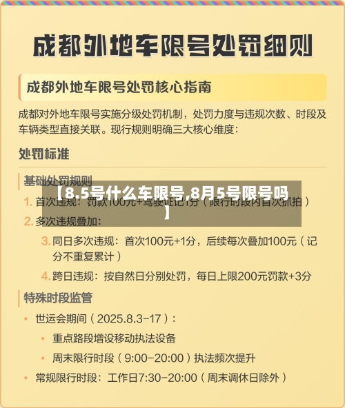 【8.5号什么车限号,8月5号限号吗】