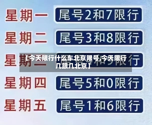 【今天限行什么车北京限号,今天限行几跟几北京】