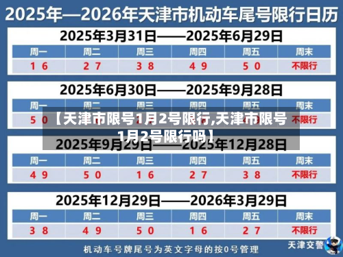 【天津市限号1月2号限行,天津市限号1月2号限行吗】