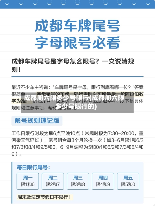 成都周六限多少号限行(成都周六限多少号限行的)-第3张图片