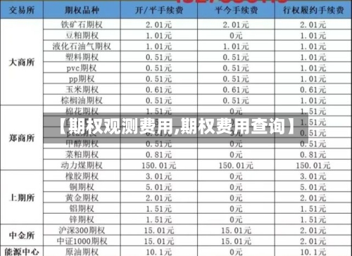 【期权观测费用,期权费用查询】-第2张图片