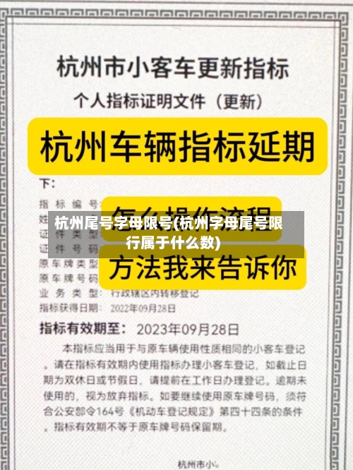 杭州尾号字母限号(杭州字母尾号限行属于什么数)-第2张图片