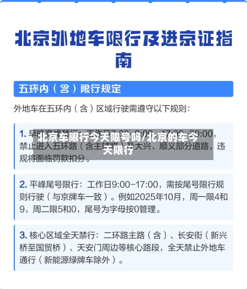 北京车限行今天限号吗/北京的车今天限行-第2张图片