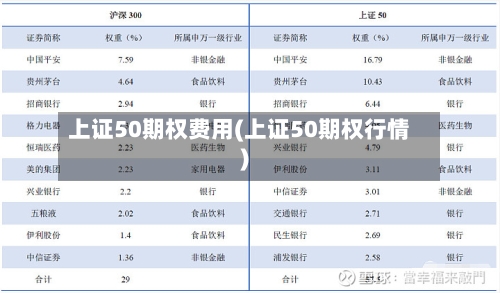 上证50期权费用(上证50期权行情)