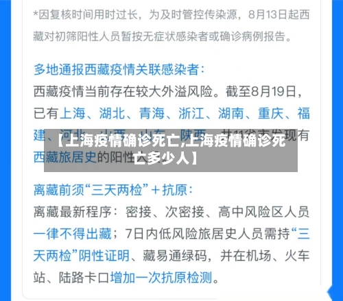 【上海疫情确诊死亡,上海疫情确诊死亡多少人】