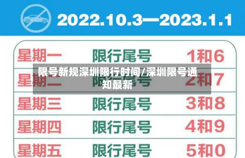 限号新规深圳限行时间/深圳限号通知最新