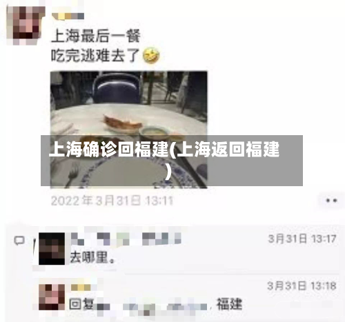 上海确诊回福建(上海返回福建)