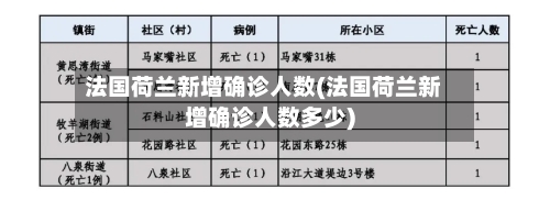 法国荷兰新增确诊人数(法国荷兰新增确诊人数多少)-第3张图片