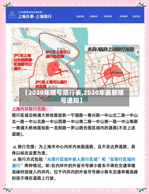 【2020年限号限行表,2020年最新限号通知】
