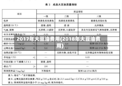 2017年大豆油费用(2018年大豆油费用)-第2张图片