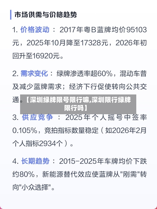 【深圳绿牌限号限行嘛,深圳限行绿牌限行吗】