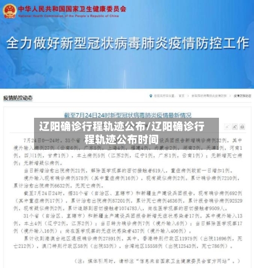 辽阳确诊行程轨迹公布/辽阳确诊行程轨迹公布时间