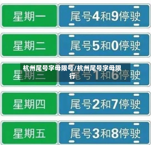 杭州尾号字母限号/杭州尾号字母限行