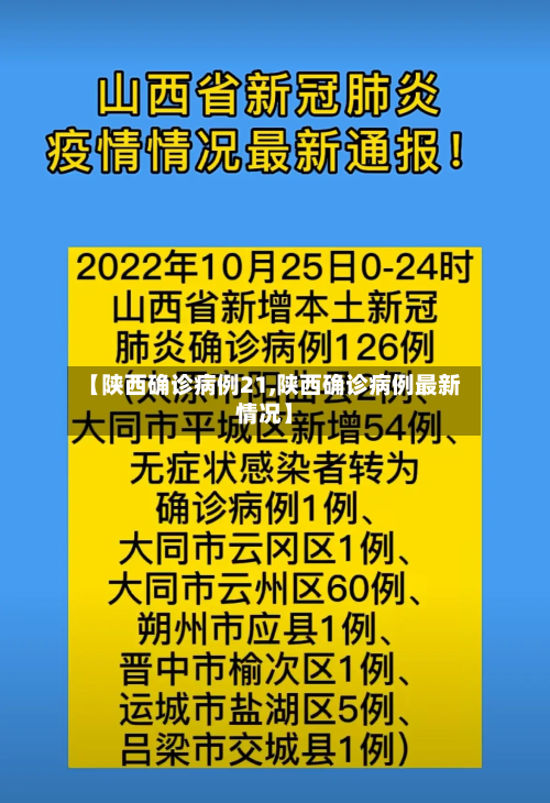【陕西确诊病例21,陕西确诊病例最新情况】