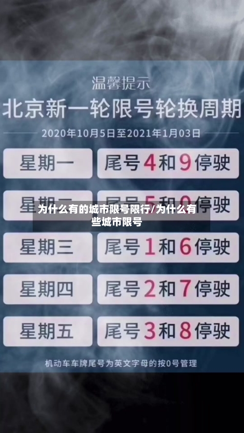 为什么有的城市限号限行/为什么有些城市限号