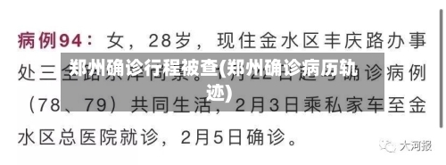 郑州确诊行程被查(郑州确诊病历轨迹)-第2张图片