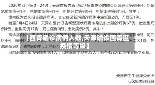 【西青确诊病例人数,天津确诊西青区疫情等级】-第2张图片