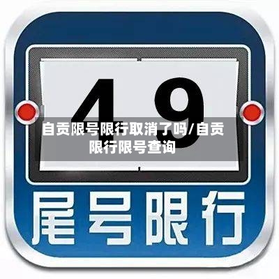 自贡限号限行取消了吗/自贡限行限号查询