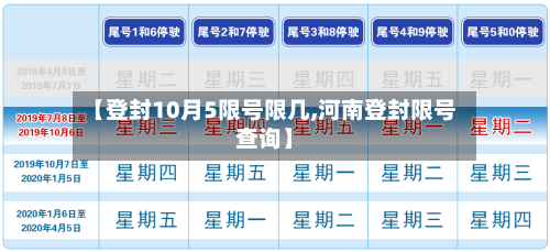 【登封10月5限号限几,河南登封限号查询】