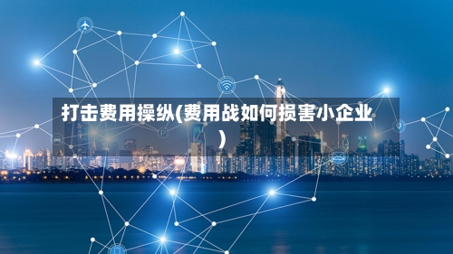 打击费用操纵(费用战如何损害小企业)-第2张图片