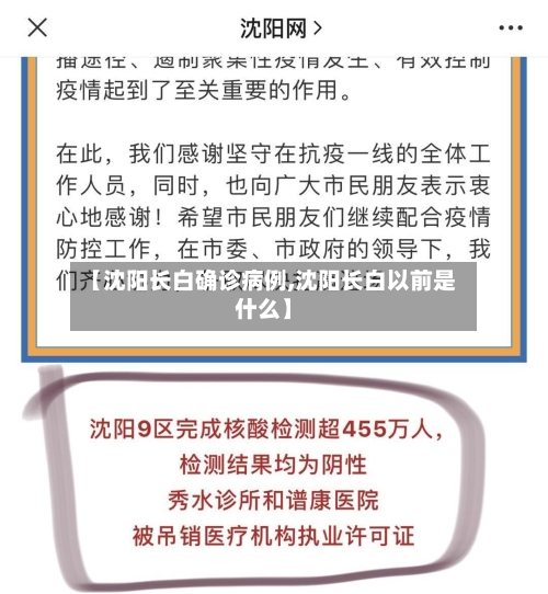 【沈阳长白确诊病例,沈阳长白以前是什么】-第2张图片