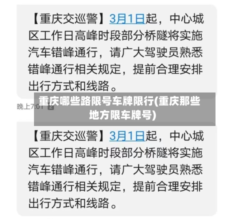 重庆哪些路限号车牌限行(重庆那些地方限车牌号)