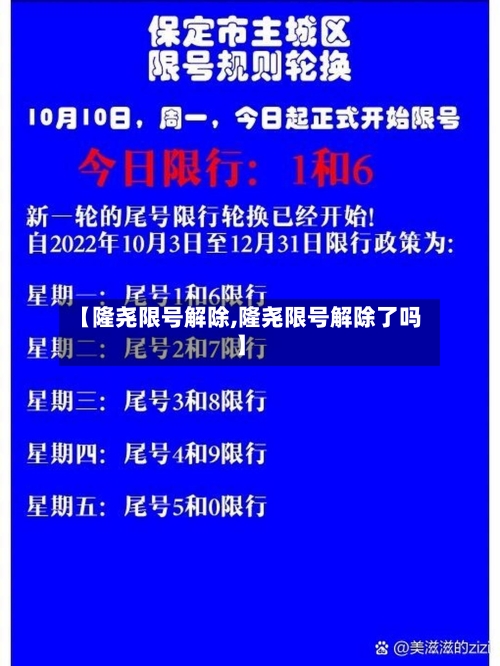 【隆尧限号解除,隆尧限号解除了吗】