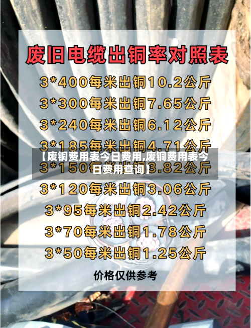 【废铜费用表今日费用,废铜费用表今日费用查询】-第3张图片