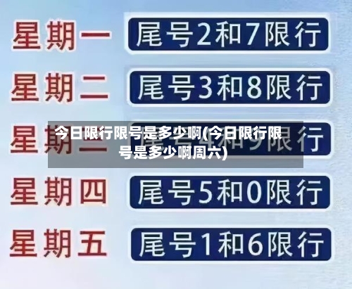 今日限行限号是多少啊(今日限行限号是多少啊周六)-第2张图片