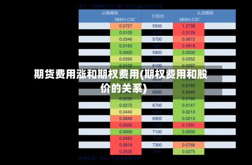 期货费用涨和期权费用(期权费用和股价的关系)