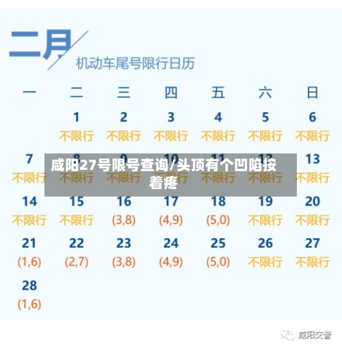 咸阳27号限号查询/头顶有个凹陷按着疼-第2张图片