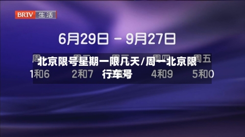 北京限号星期一限几天/周一北京限行车号-第3张图片