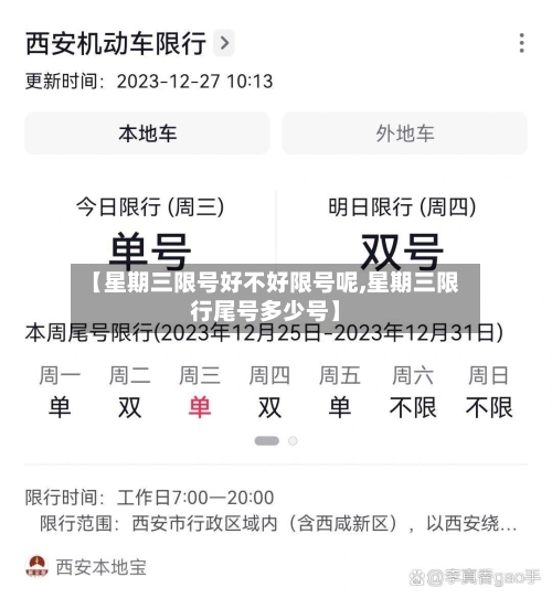【星期三限号好不好限号呢,星期三限行尾号多少号】