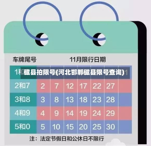 磁县拍限号(河北邯郸磁县限号查询)-第2张图片