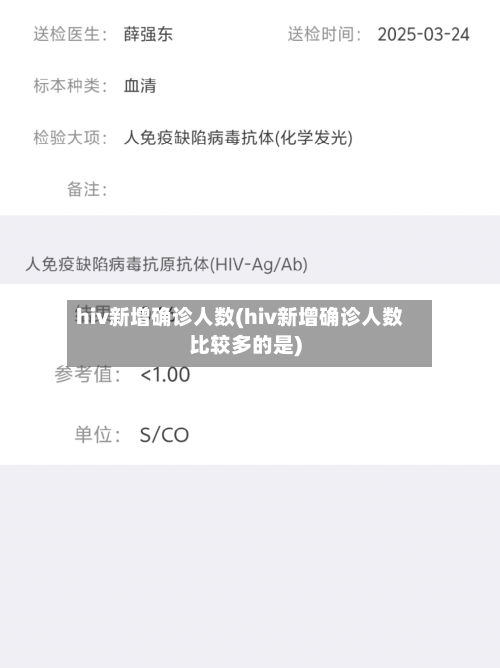 hiv新增确诊人数(hiv新增确诊人数比较多的是)-第3张图片