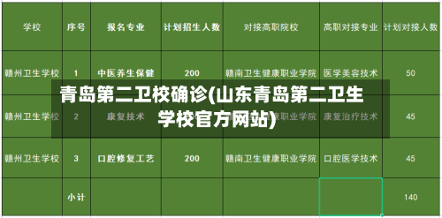青岛第二卫校确诊(山东青岛第二卫生学校官方网站)-第3张图片