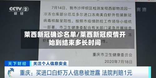莱西新冠确诊名单/莱西新冠疫情开始到结束多长时间