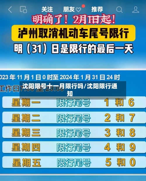 沈阳限号十一月限行吗/沈阳限行通知-第3张图片