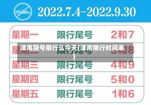 津南限号限行么今天(津南限行时间表)-第2张图片