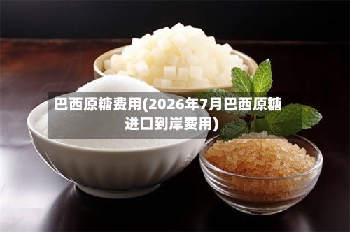 巴西原糖费用(2026年7月巴西原糖进口到岸费用)-第2张图片
