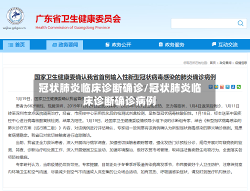 冠状肺炎临床诊断确诊/冠状肺炎临床诊断确诊病例