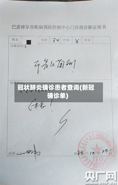 冠状肺炎确诊患者查询(新冠确诊单)-第2张图片