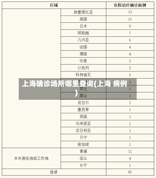 上海确诊场所哪里查询(上海 病例)