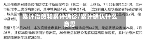 累计治愈和累计确诊/累计确认什么意思-第2张图片